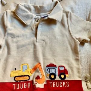 NWT- Baby Boy Polo Shirt w/ Truck Prints
